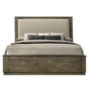 Lance Beige/Distressed Oak Eastern King Bed - Ornate Home
