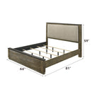 Lance Beige/Distressed Oak Queen Bed - Ornate Home