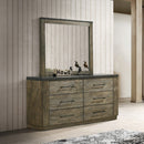 Lance Distressed Oak Mirror - Ornate Home