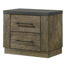 Lance Distressed Oak Nightstand - Ornate Home
