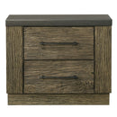 Lance Distressed Oak Nightstand - Ornate Home