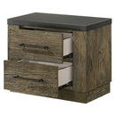 Lance Distressed Oak Nightstand - Ornate Home