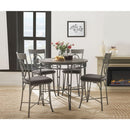 Landis Oak/Gunmetal Counter Height Table - Ornate Home