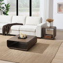 Lanza Dark Walnut End Table w/Drawer - Ornate Home