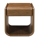 Lanza Dark Walnut End Table w/Drawer - Ornate Home