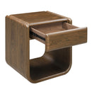 Lanza Dark Walnut End Table w/Drawer - Ornate Home