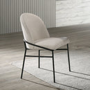 Lark Chenille/Black Side Chair (Set of 2) - Ornate Home