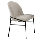 Lark Chenille/Black Side Chair (Set of 2) - Ornate Home