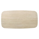 Lark Travertine Top/Black Dining Table - Ornate Home