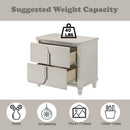 Laveda Pearl White Nightstand - Ornate Home