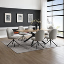 Lawton Natural & Black Dining Table - Ornate Home