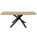 Lawton Natural & Black Dining Table - Ornate Home
