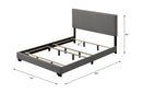Leandros Light Gray Queen Bed - Ornate Home