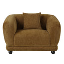 Lennox Brown Chair W/Pillow - Ornate Home