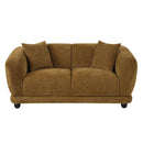 Lennox Brown Loveseat W/2 Pillows - Ornate Home
