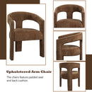 Leonardo Brown Arm Chair (Set of 2) - Ornate Home