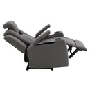 Leuco Gray Power Motion Recliner w/Cup Holder, Control, LED & Power Headrest - Ornate Home