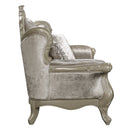 Libertee Beige & Champagne Loveseat w/3 Pillows - Ornate Home