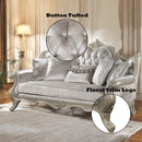 Libertee Beige & Champagne Sofa w/5 Pillows - Ornate Home