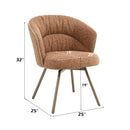 Lidi Rust Orange Arm Chair (Set of 2) - Ornate Home
