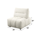 Loanna Beige Modular Armless Chair - Ornate Home