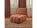 Loanna Coral Red Modular - Armless Chair - Ornate Home