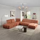 Loanna Coral Red Modular - Armless Chair - Ornate Home