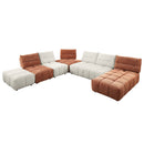 Loanna Coral Red Modular - Chaise - Ornate Home