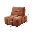 Loanna Coral Red Modular - Wedge - Ornate Home