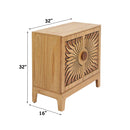 Lola Natural Oak Cabinet - Ornate Home