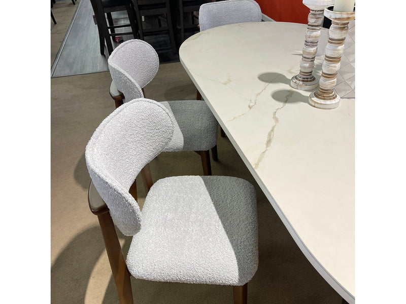 Loretta Walnut & Beige Dining Chair (Set of 2) - Ornate Home