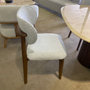 Loretta Walnut & Beige Dining Chair (Set of 2) - Ornate Home