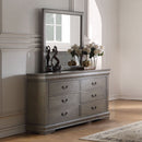 Louis Philippe Antique Gray Mirror - Ornate Home