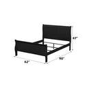 Louis Philippe Black Queen Bed - Ornate Home