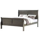 Louis Philippe Dark Gray Eastern King Bed - Ornate Home