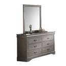 Louis Philippe III Antique Gray Mirror - Ornate Home