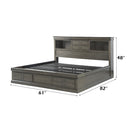 Louis Philippe IiI Dark Gray Queen Bed - Ornate Home
