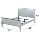 Louis Philippe Platinium Twin Bed - Ornate Home