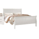 Louis Philippe White Eastern King Sleigh Bed - Ornate Home