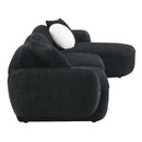 Lucifer Black/White Shimmer Sectional Sofa - Ornate Home