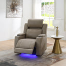 Lugo Camel Leather Aire Power Motion Recliner w/Cup Holder - Ornate Home
