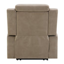 Lugo Camel Leather Aire Power Motion Recliner w/Cup Holder - Ornate Home