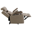 Lugo Camel Leather Aire Power Motion Recliner w/Cup Holder - Ornate Home
