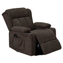 Lusio Brown Power Motion Recliner w/Lift & Cup Holder - Ornate Home