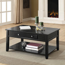 Malachi Black Coffee Table w/ Lift Top - Ornate Home
