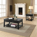 Malachi Black Coffee Table w/ Lift Top - Ornate Home
