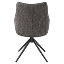 Malika Brown Swivel Side Chair (Set of 2) - Ornate Home