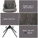 Malika Brown Swivel Side Chair (Set of 2) - Ornate Home