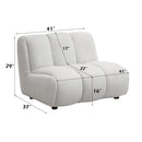 Manilla Ivory White Linen Chair - Ornate Home