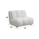 Manilla Ivory White Linen Chair - Ornate Home